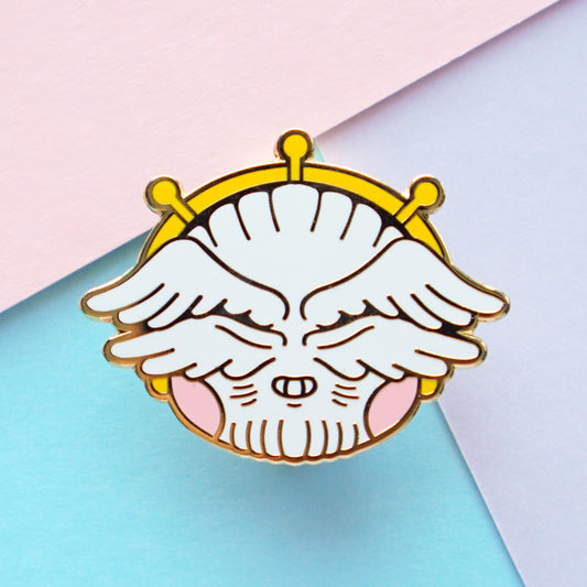 wing face - enamel pin