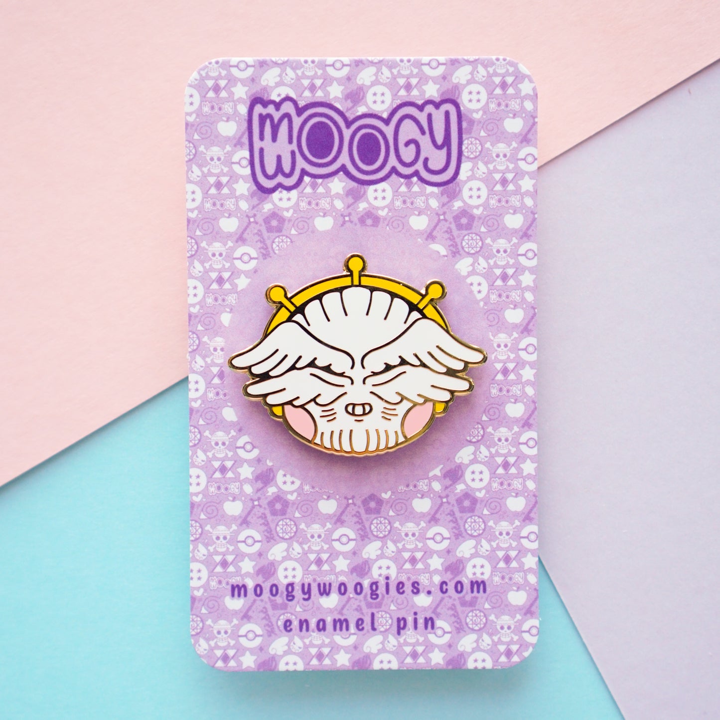 wing face - enamel pin