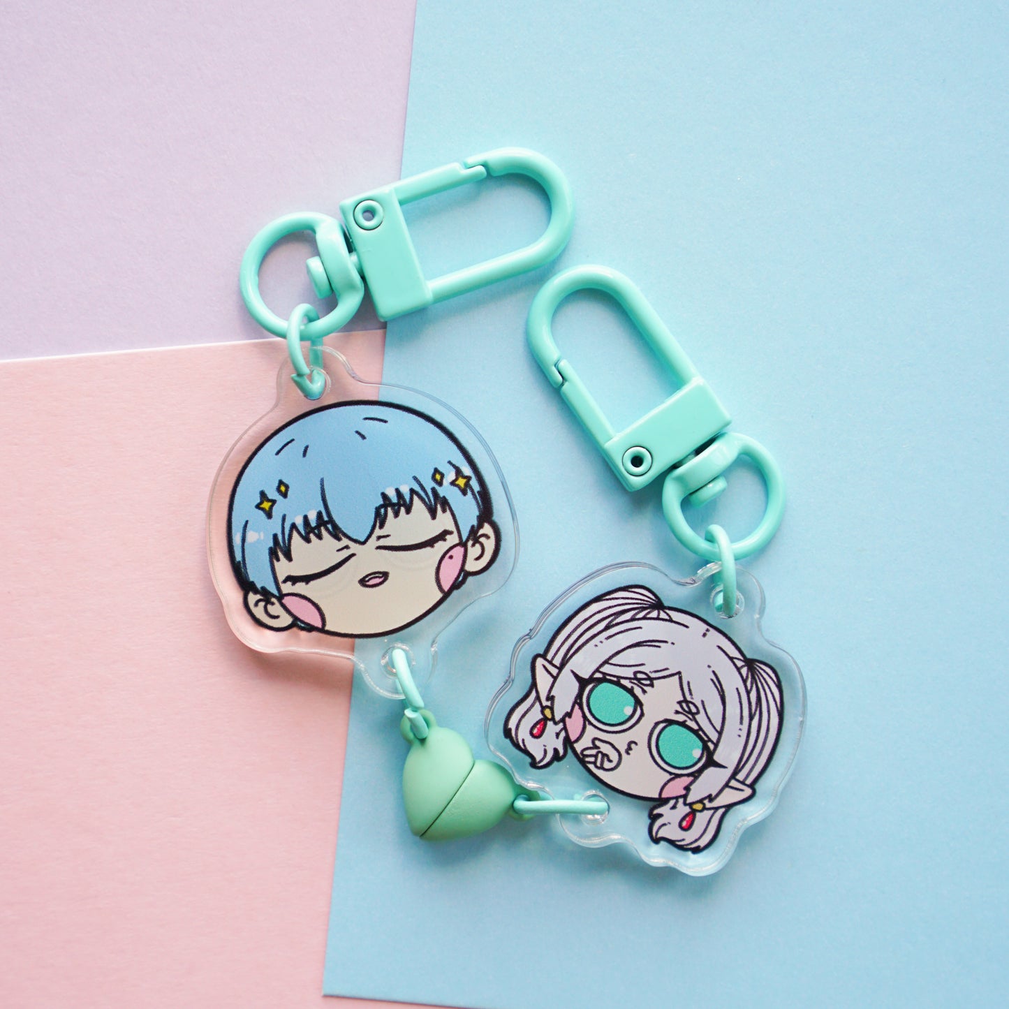 journey - heart charms pair