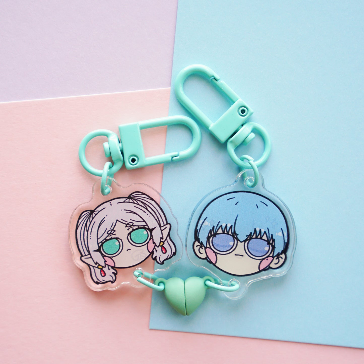 journey - heart charms pair
