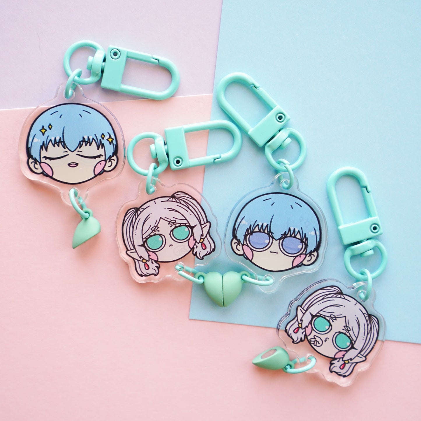 journey - heart charms pair