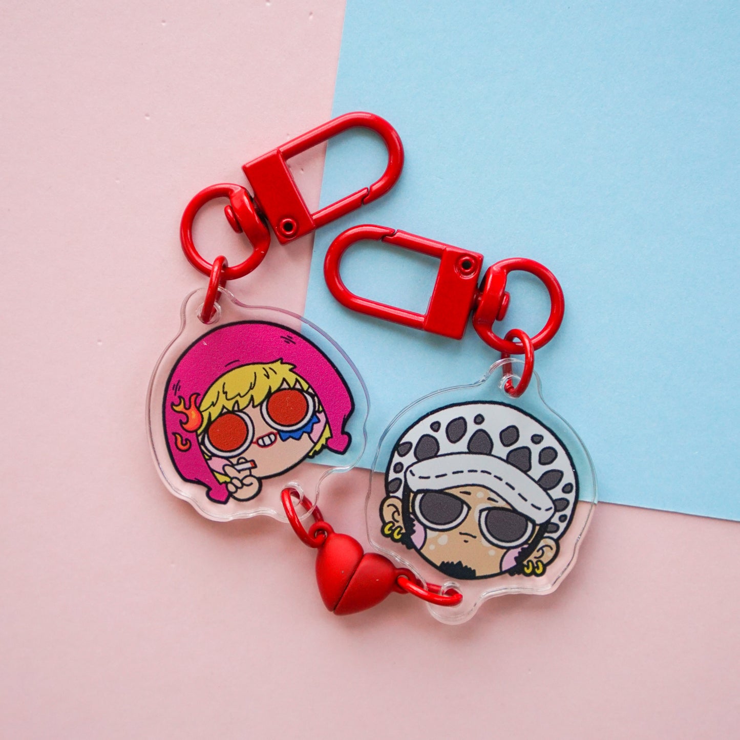 hearts - heart charm pair